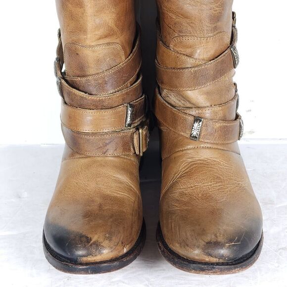 Freebird by Steven Women's Drove US8 Leather Distressed Brown Western Boots - Picture 4 of 16